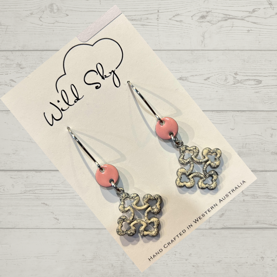 Enamel Dangle Earrings - $36