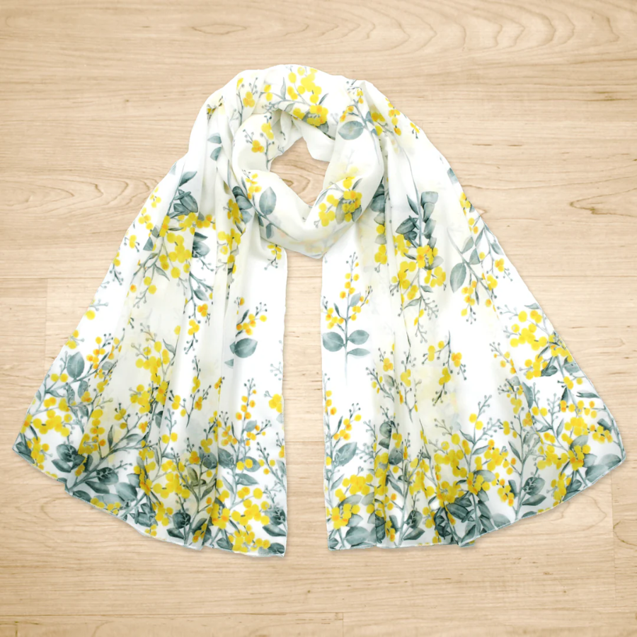 Scarf - Silver Wattle